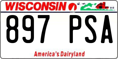 WI license plate 897PSA