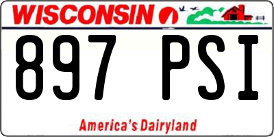 WI license plate 897PSI