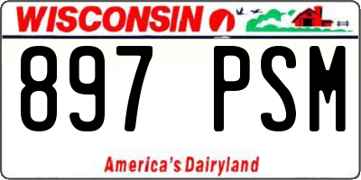 WI license plate 897PSM