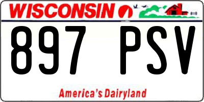 WI license plate 897PSV