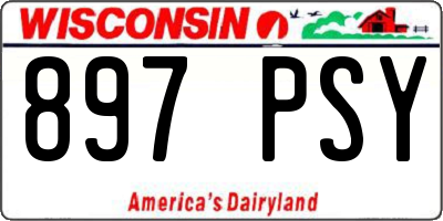 WI license plate 897PSY