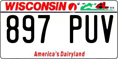 WI license plate 897PUV