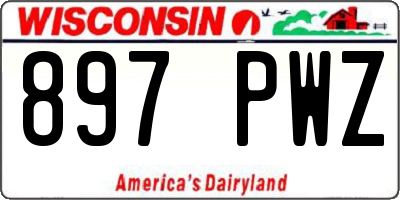 WI license plate 897PWZ