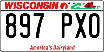 WI license plate 897PXO
