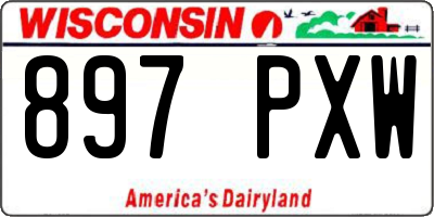 WI license plate 897PXW