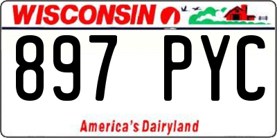 WI license plate 897PYC