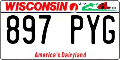 WI license plate 897PYG