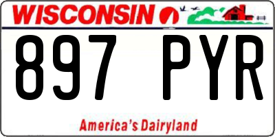 WI license plate 897PYR