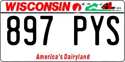WI license plate 897PYS