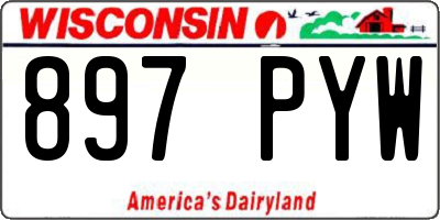 WI license plate 897PYW