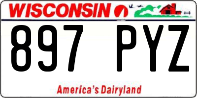 WI license plate 897PYZ