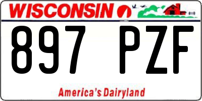 WI license plate 897PZF