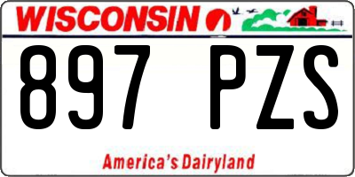 WI license plate 897PZS
