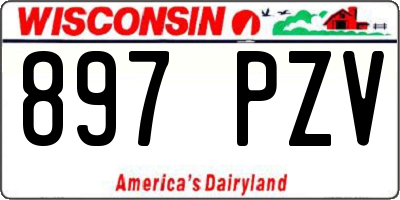 WI license plate 897PZV