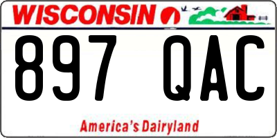 WI license plate 897QAC