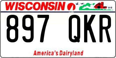 WI license plate 897QKR