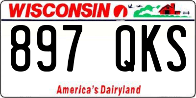 WI license plate 897QKS