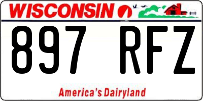 WI license plate 897RFZ