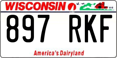 WI license plate 897RKF
