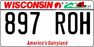 WI license plate 897ROH