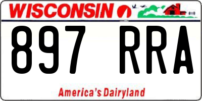 WI license plate 897RRA
