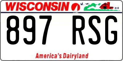 WI license plate 897RSG