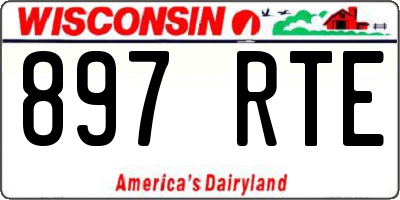 WI license plate 897RTE