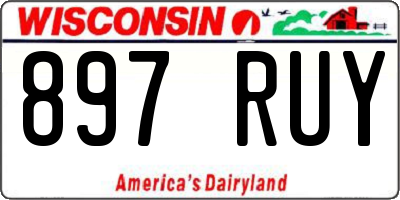 WI license plate 897RUY