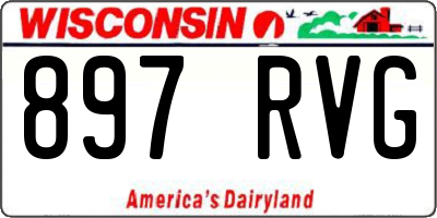 WI license plate 897RVG