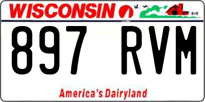 WI license plate 897RVM