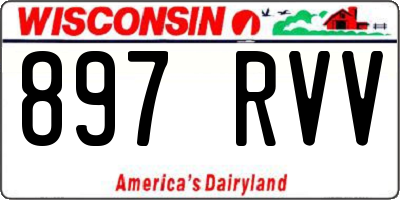 WI license plate 897RVV