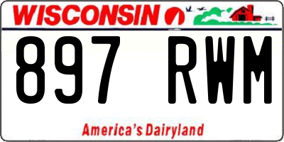 WI license plate 897RWM