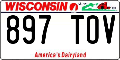 WI license plate 897TOV