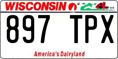 WI license plate 897TPX