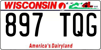 WI license plate 897TQG