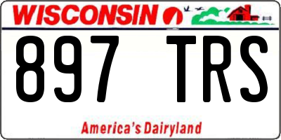 WI license plate 897TRS