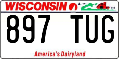 WI license plate 897TUG