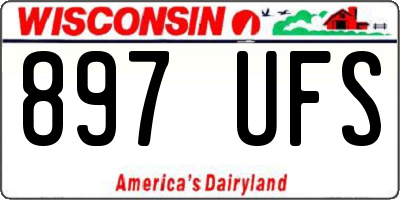WI license plate 897UFS