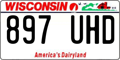 WI license plate 897UHD