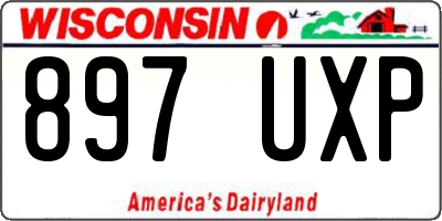 WI license plate 897UXP