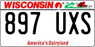 WI license plate 897UXS