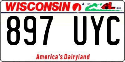 WI license plate 897UYC
