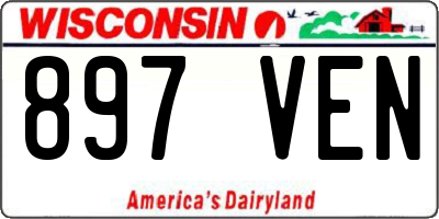WI license plate 897VEN