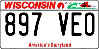 WI license plate 897VEO