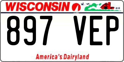 WI license plate 897VEP