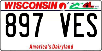 WI license plate 897VES