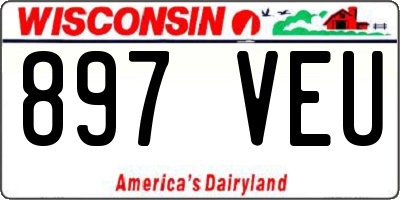 WI license plate 897VEU