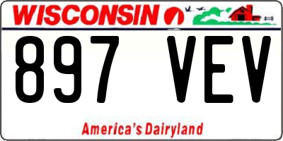 WI license plate 897VEV