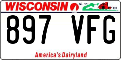 WI license plate 897VFG