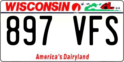 WI license plate 897VFS
